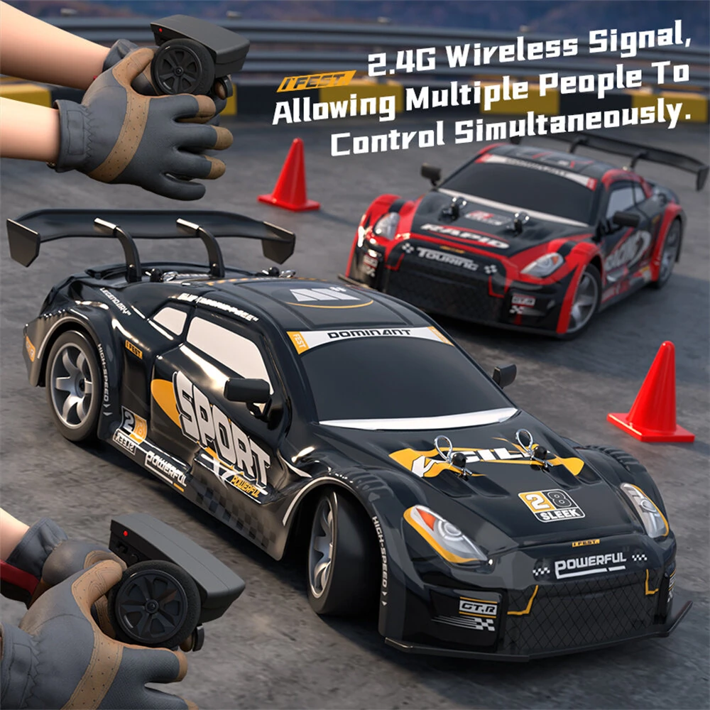 HW Y1806 RTR 1/16 2.4G 4WD Drift RC Car High Speed Racer LED Light Radio Control On-Road Racing Vehicle Model Boys Gifts Toys - Image 3