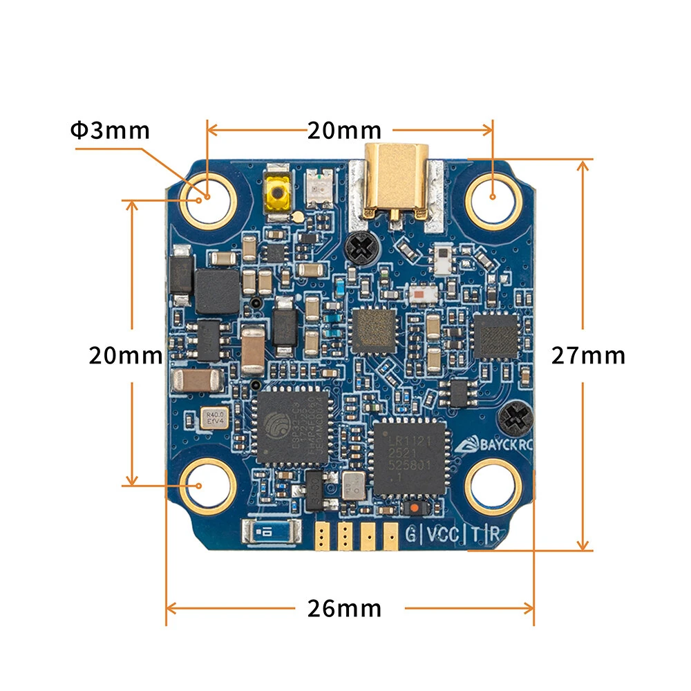 BAYCKRC UR1000 2.4GHz/868MHz/900MHz Dual Band 1000mW RX Receiver for RC FPV Racing Drone RC Airplane - Image 3