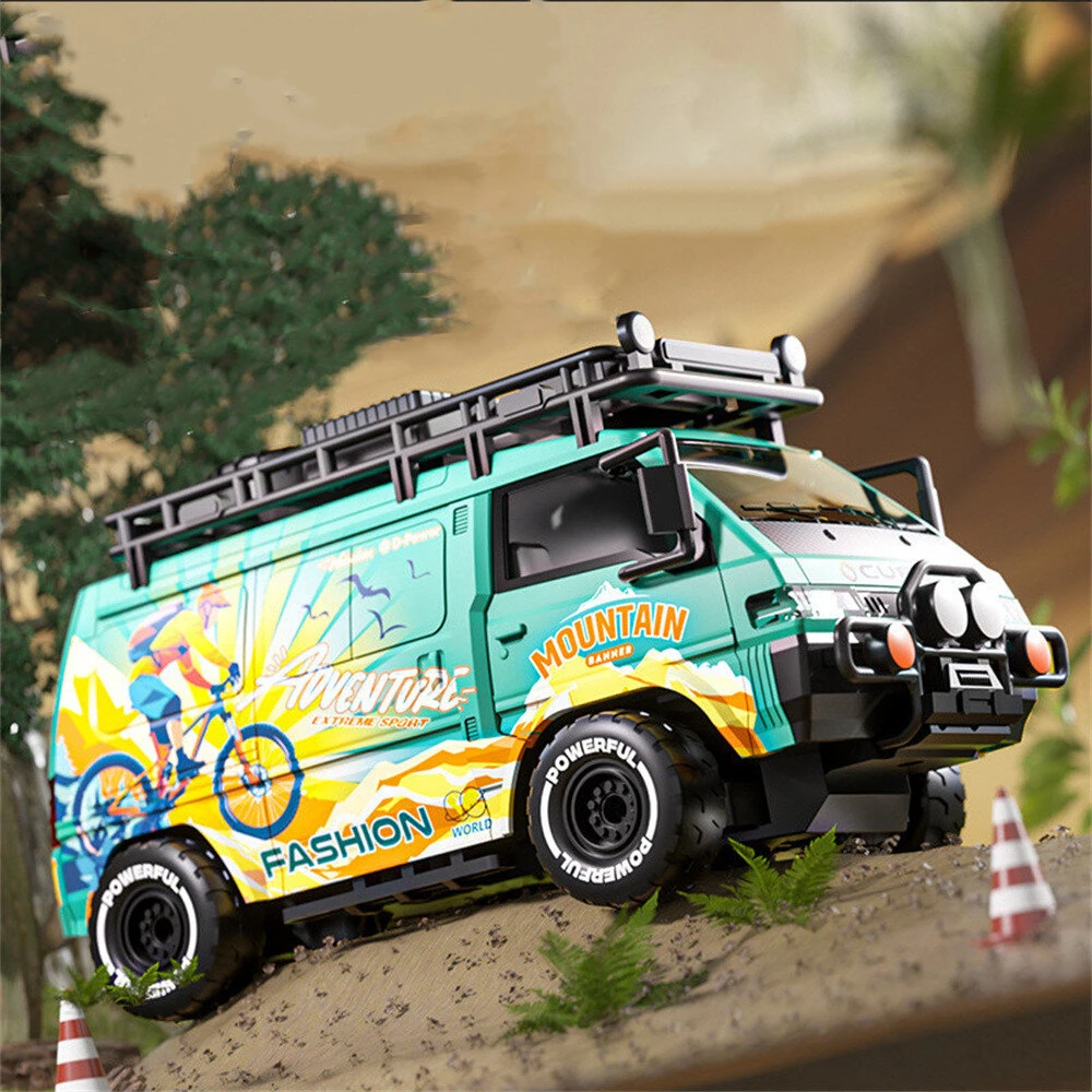 DLK 585-132 RTR 1/24 2.4G 4WD RC Car Sport Mini Bus Drift Off-Road Simulation Camping Van LED Light High Speed Remote Control Racing Micro Vehicles Model Adventure Toys - Image 5