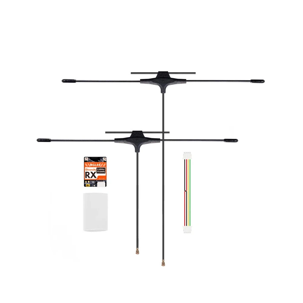 HGLRC Dualband RX Dual-Band 2.4GHz/915MHz Single/Dual Antenna IPEX 1 T-type Antenna True Diversity Gemini Receiver FPV Racer Drone - Image 8