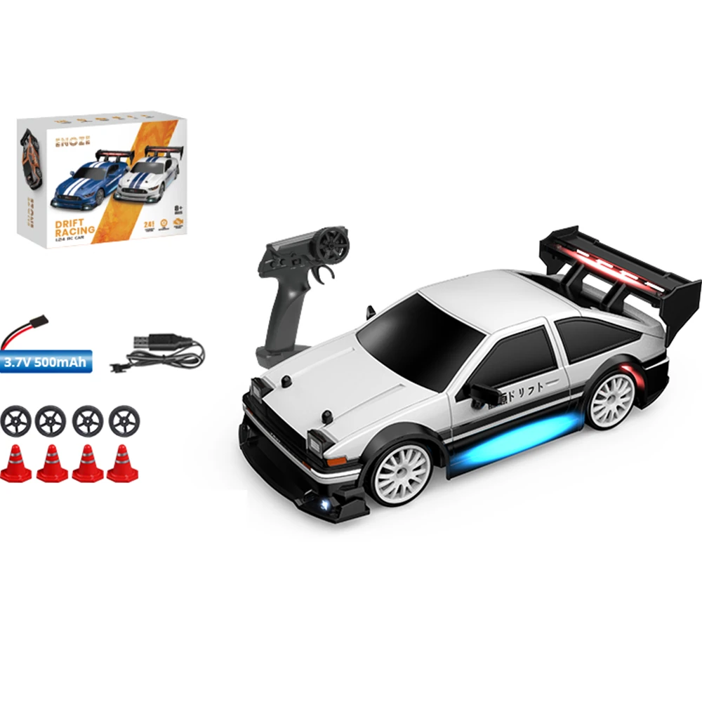 ENOZE 8603 8604 RTR 1/24 2.4G 4WD 30km/h Drift RC Car Tesla AE86 High Speed Racing LED Light On-Road Vehicles Models Toys - Image 2