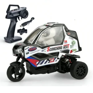 Geeks X801 RTR 1/8 2.4G RWD RC Car Tricycle Motorcycle Full Proportional Control LED Light Stunt Drift Remote Control 50 Minutes Playing Time Vehicles Models Toys