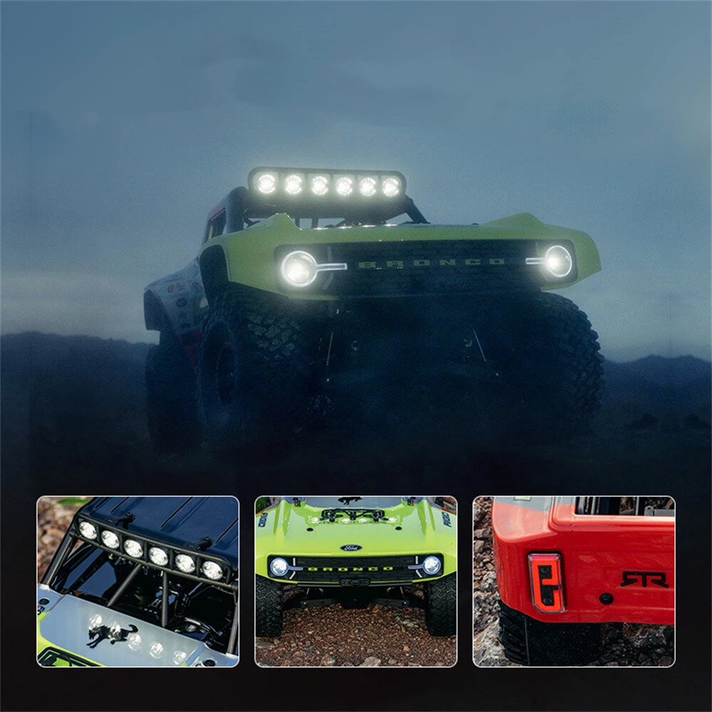 FMS 10702 for Ford Bronco 1/7 2.4G 4WD 80km/h RS EB Brushless RC Car Short Course Off-Road Truck Metal Chassis Hobbywing Motor ESC Metal Drive Shafts Gears Three Differentials Gyro LED Light Full Proportional Vehicles Models Toys - Image 7