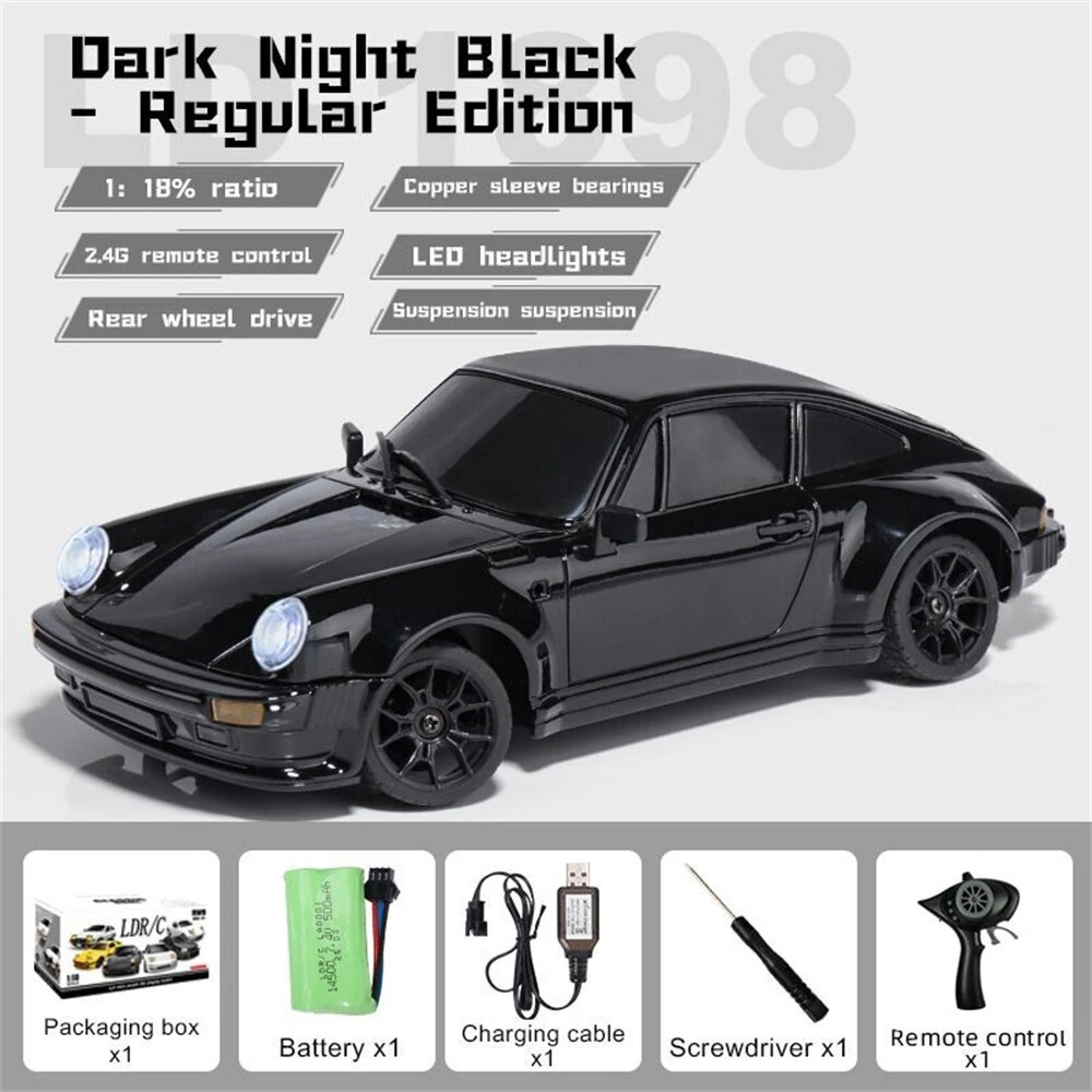LDRC A98 RTR 1/18 2.4G RWD Drift RC Car LED Light On-Road Full Proportional Alloy Body Shell Racing Classic Vehicles Models Toys - Image 3