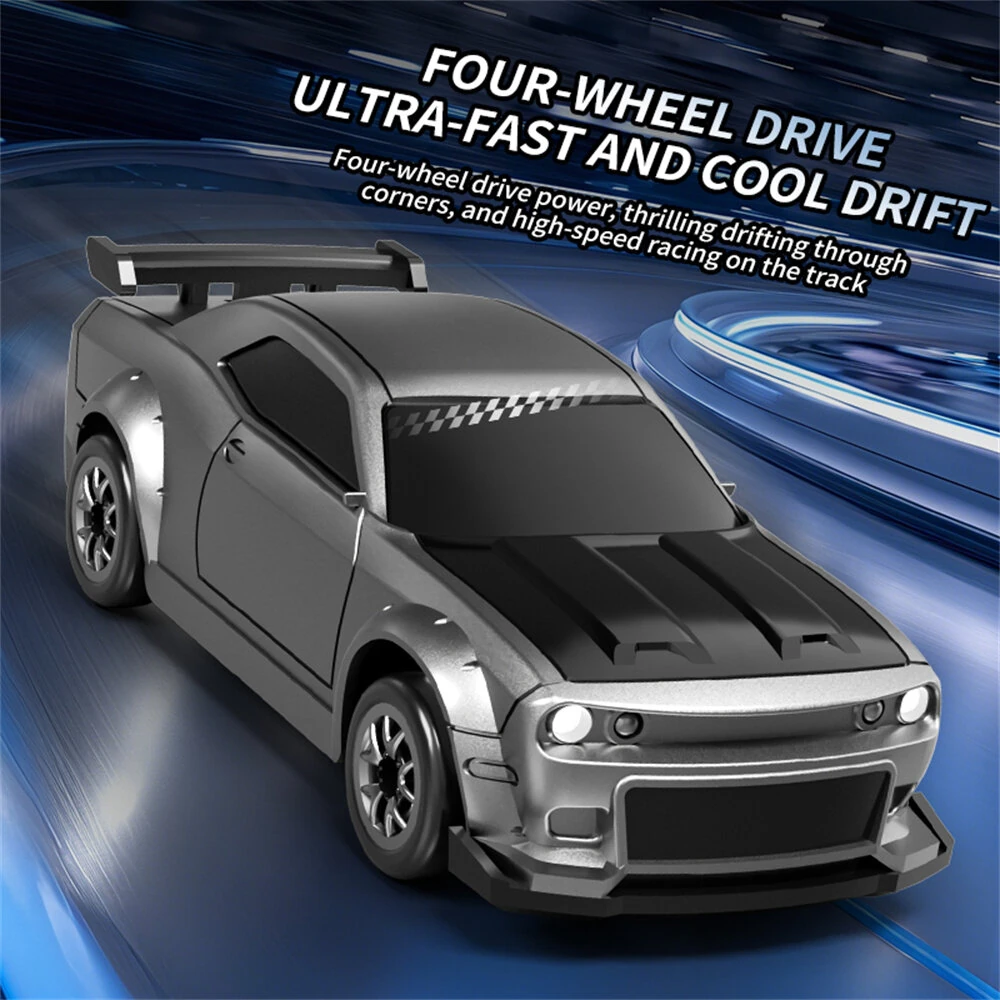 XCL-165 1/64 2.4G 4WD Drift RC Car Mini Racing LED Light Full Proportional Remote Control High Speed On-Road Racing Vehicle Model Boys Gifts Toys - Image 4