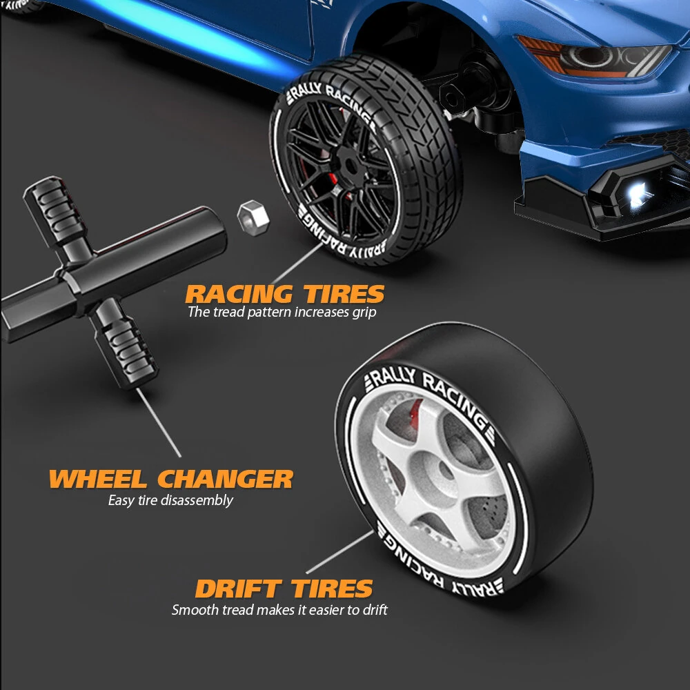 ENOZE 8601 8602 RTR 1/24 2.4G 4WD 30km/h Drift RC Car GTR High Speed Racing LED Light On-Road Vehicles Models Toys - Image 7