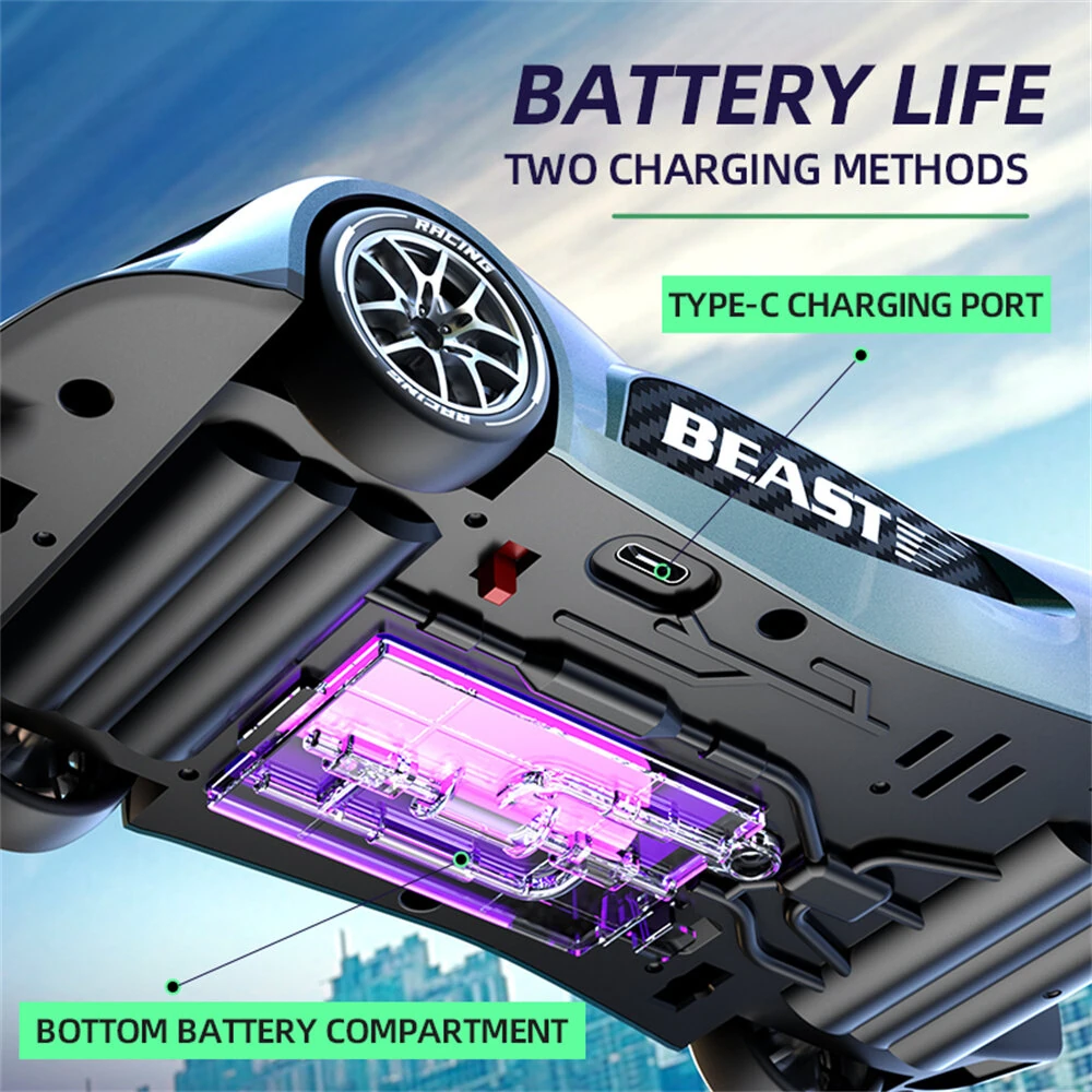 ZLL SG208 PRO RTR 1/24 2.4G 4WD Drift RC Car High Speed 360 Rotation Music Stunt LED Light On-Road Racing Vehicles Models Toys - Image 5