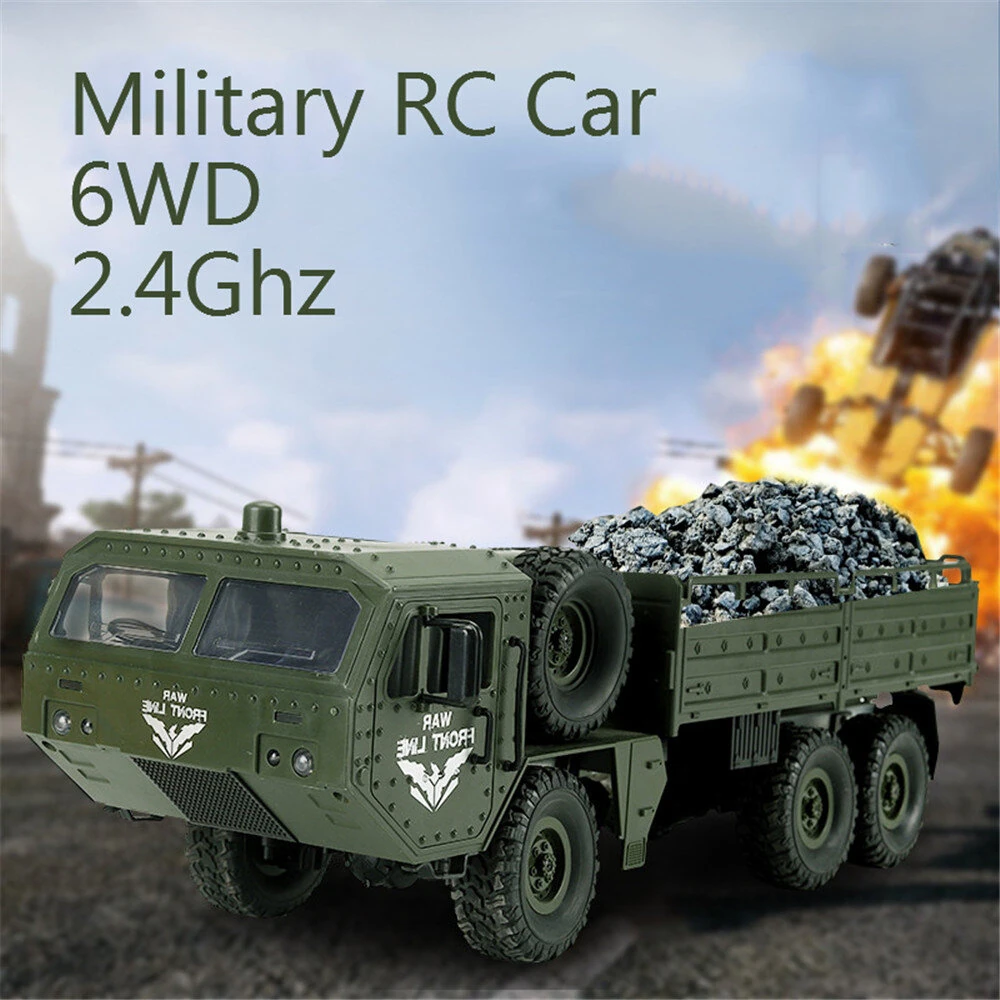 JJRC Q75 1/16 2.4G 6WD RC Car Military Truck Electric Off-Road Vehicles RTR Model - Image 6