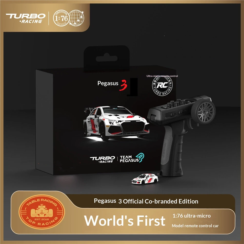 Turbo Racing for Pegasus 3 C78 2026 Official Licensed Co-Branded Edition RTR 1/76 2.4G RWD Mini Sports Drift RC Car LED Light Full Proportional Remote Control Ultra Micro Racing Vehicles Models Toys - Image 2