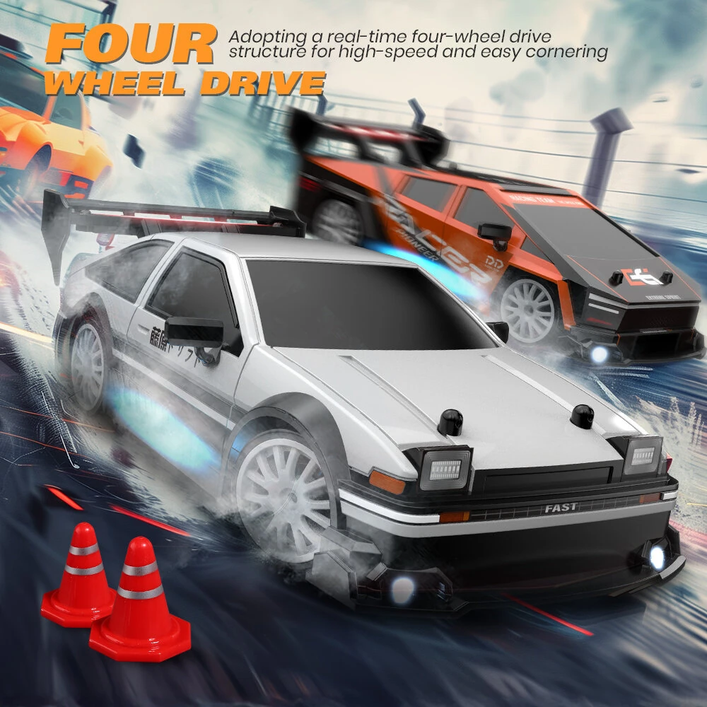 ENOZE 8601 8602 RTR 1/24 2.4G 4WD 30km/h Drift RC Car GTR High Speed Racing LED Light On-Road Vehicles Models Toys - Image 3
