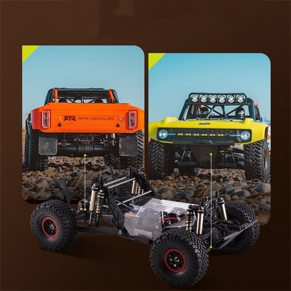 FMS 10702 for Ford Bronco 1/7 2.4G 4WD 80km/h RS EB Brushless RC Car Short Course Off-Road Truck Metal Chassis Hobbywing Motor ESC Metal Drive Shafts Gears Three Differentials Gyro LED Light Full Proportional Vehicles Models Toys - Image 8