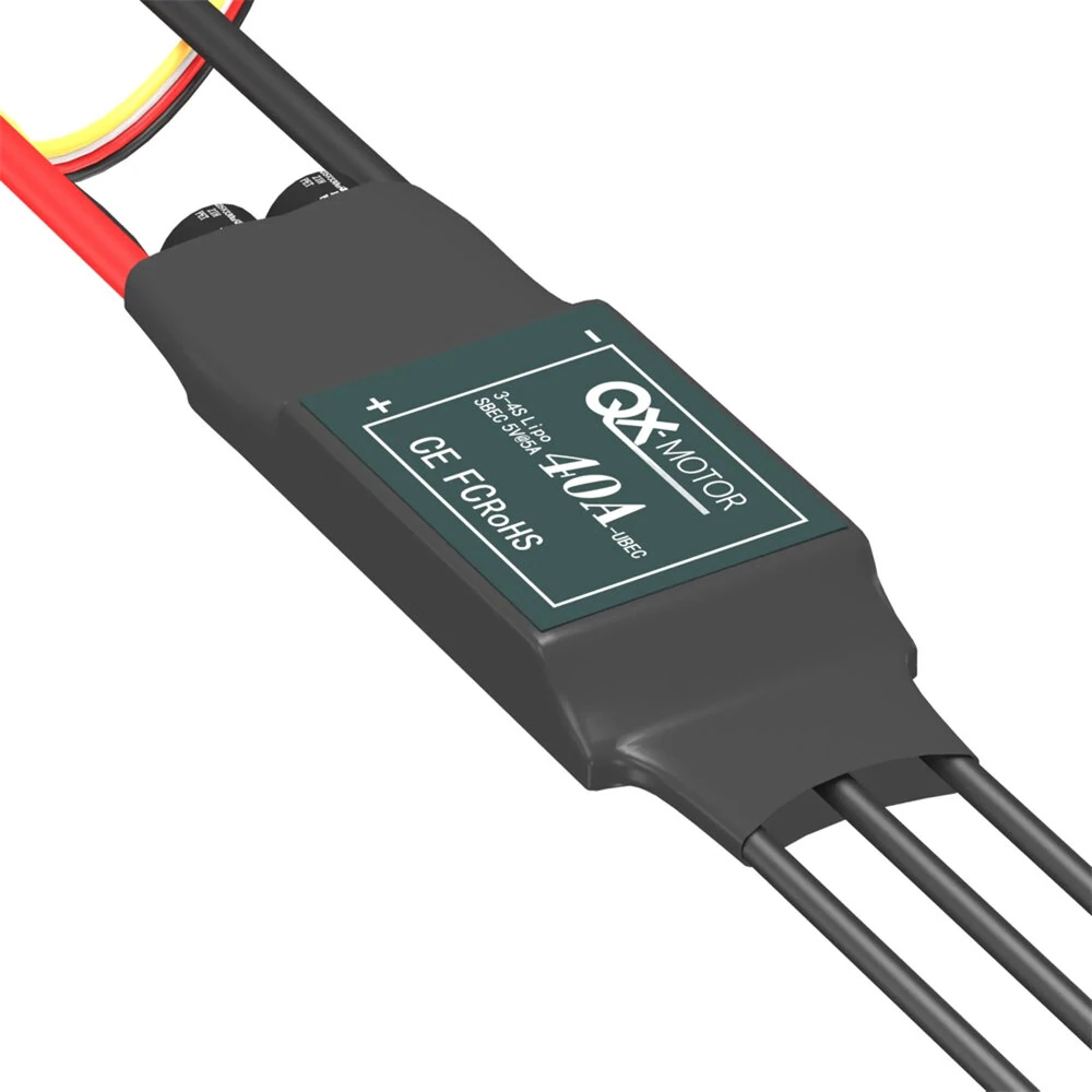 QX-Motor 40A Brushless ESC 2-6S No BEC / 3-4S With 5V 5A BEC for RC Airplane Fixed Wing - Image 6