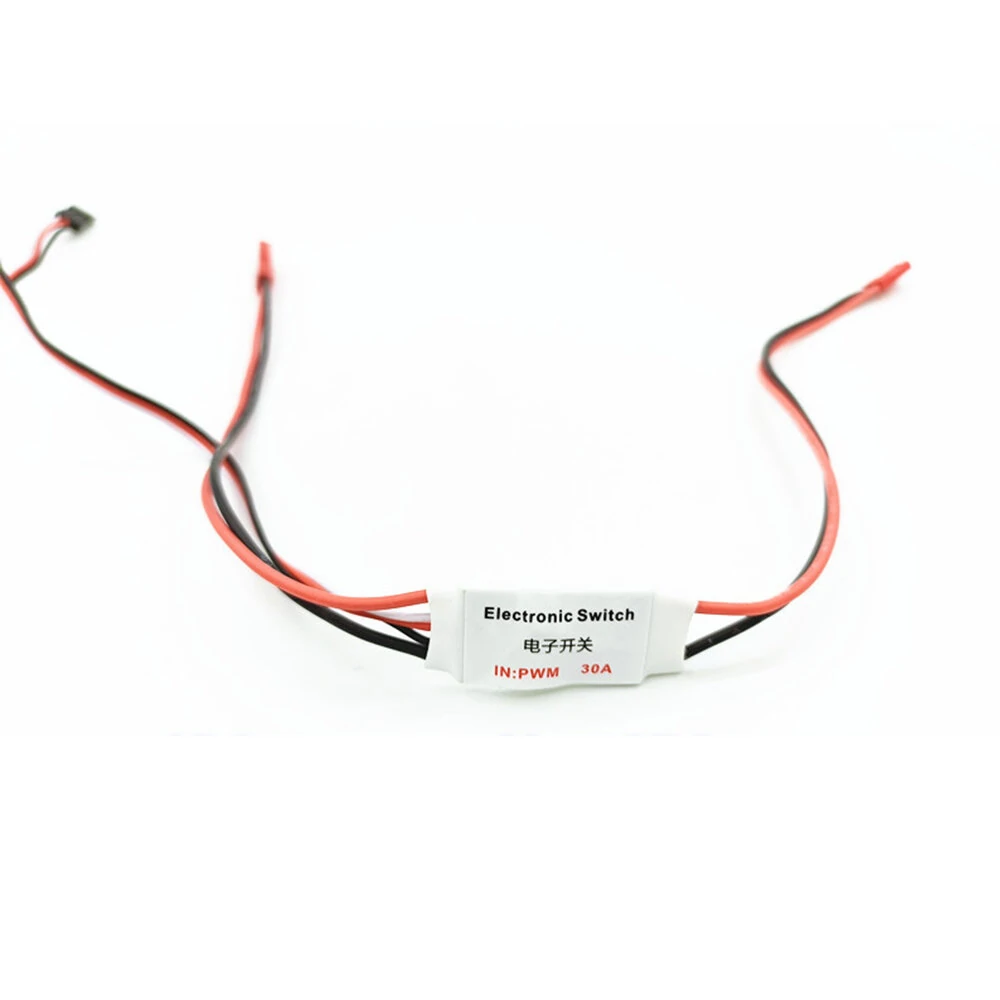 30A 3.7V-27V 1S-6S Electronic Switch Module with LED Light for FPV RC Airplane - Image 2