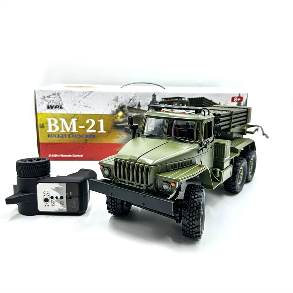 WPL B36-2 1/16 2.4G 6WD RTR Rc Car Hail Rocket Launcher BM-21 Military Truck Rock Crawler Vehicle Models Toy Proportional Control - Image 4