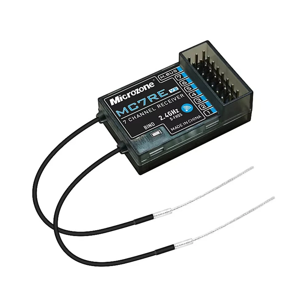 Microzone MC7RE V2 2.4GHz 7CH Dual Antenna PWM SBUS RC Receiver Support Mc6mini Mc7mini Mc8mini Transmitter for RC Airplane Car Boat Vehicle Models - Image 3